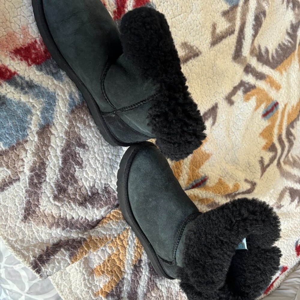 Size 7 Black Bailey Button Uggs - image 2